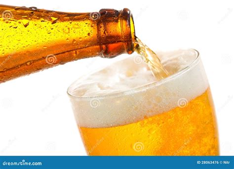 Beer Pouring Into Glass Royalty Free Stock Image - Image: 28063476