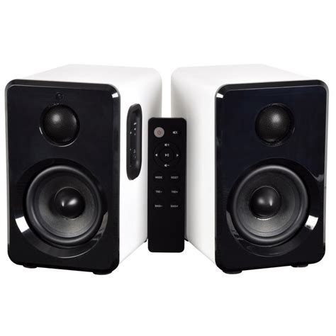 Active Bluetooth Bookshelf Speakers White