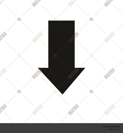 Down Arrow Icon, Down Image & Photo (Free Trial) | Bigstock