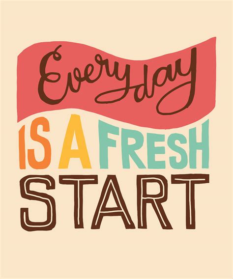 Everyday is a fresh start word lettering 539945 Vector Art at Vecteezy