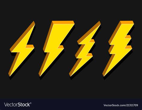 Creative of thunder and bolt Royalty Free Vector Image