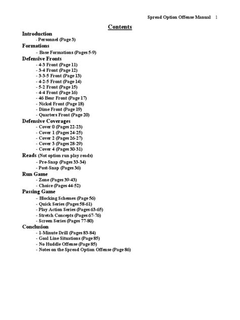 The Anatomy of the Spread Option Offense | PDF | Sports | Team Sports