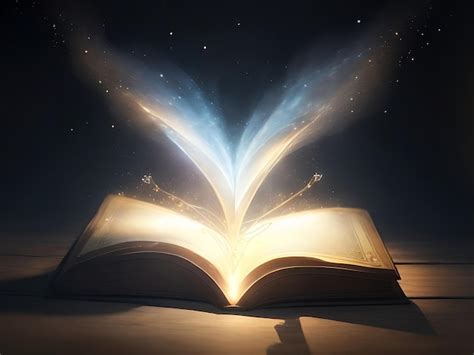 Premium Photo | A Fantasy Open Book Light coming out