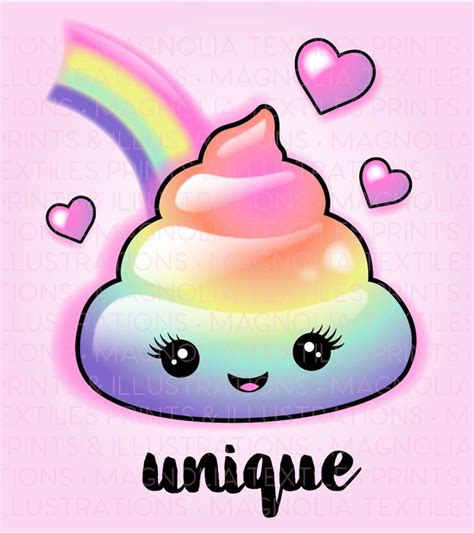 Rainbow Poop Emoji Unique, Printable Emoji Artwork Download,sticker ...