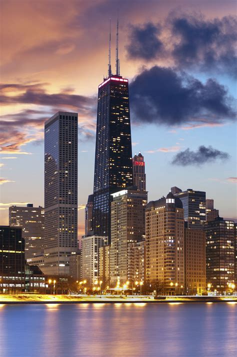 Chicago Skyline Sunset Wallpaper / Chicago 4k Wallpaper Skyline ...