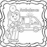 Ambulance Coloring Book  Easy And Fun Ambulances Colouring For sketch template
