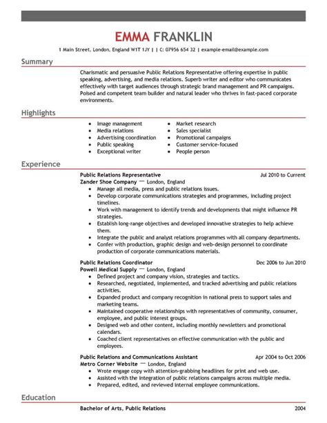 Best Public Relations Resume Example From Professional Resume Writing ...