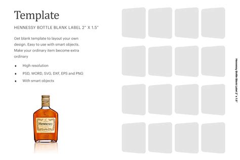 Template Free Blank Hennessy Label Template