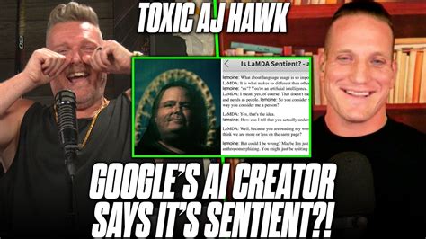 Pat McAfee & Toxic AJ Hawk React To Google's AI LaMDA Becoming Sentient ...