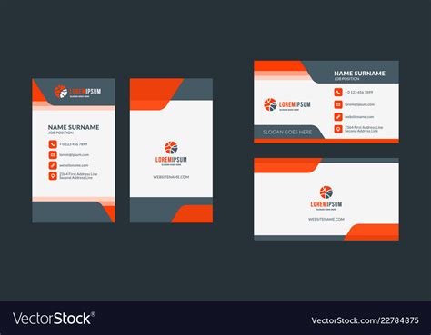 Double-sided creative business card template Vector Image