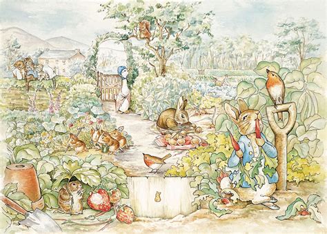 Peter Rabbit Beatrix Potter Garden Illustration Painting by Vanessa Tara - Fine Art America