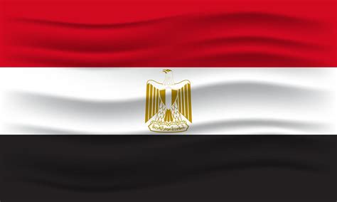 Illustration of waving Egypt flag. Vector Illustration. 6186810 Vector ...