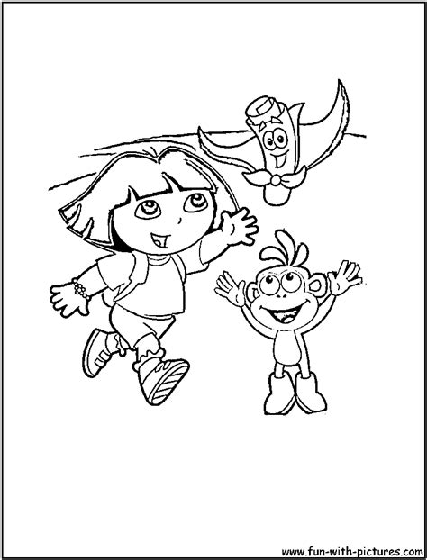 Dora The Explorer Coloring Pages - Free Printable Colouring Pages for kids to print and color in