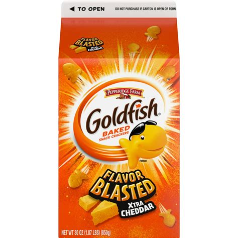 Pepperidge Farm Goldfish Flavor Blasted Xtra Cheddar Crackers, 30 oz. Carton - Walmart.com ...