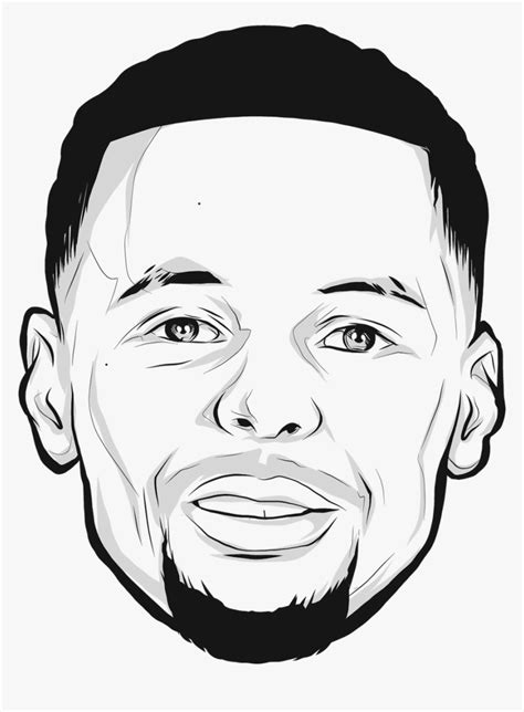 Stephen Curry Face Drawing, HD Png Download - kindpng