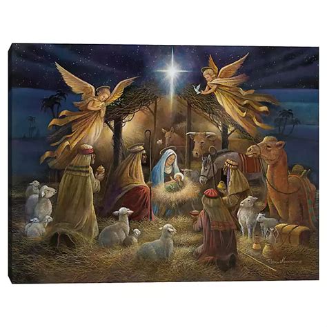 Nativity Angels Christmas Canvas Art Print | Kirklands Home