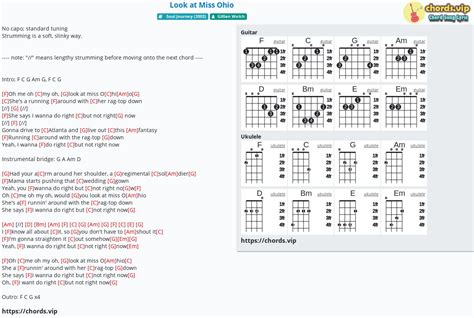 Chord: Look at Miss Ohio - tab, song lyric, sheet, guitar, ukulele | chords.vip