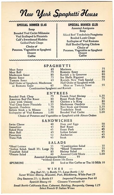 Diner menu, Vintage menu, Menu restaurant