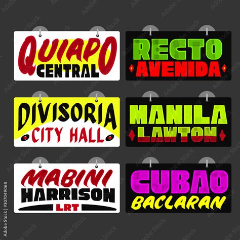 Manila jeepney signboard vector design philippines Stock Vector | Adobe Stock