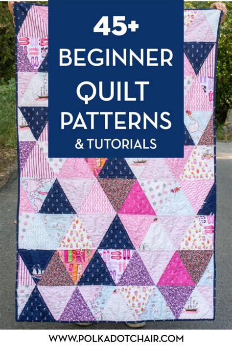 50+ Easy Beginner Quilt Patterns & Free Tutorials | Polka Dot Chair