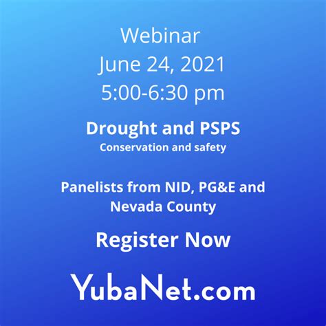 Webinar Jun. 24: Water and power - conservation and safety this summer