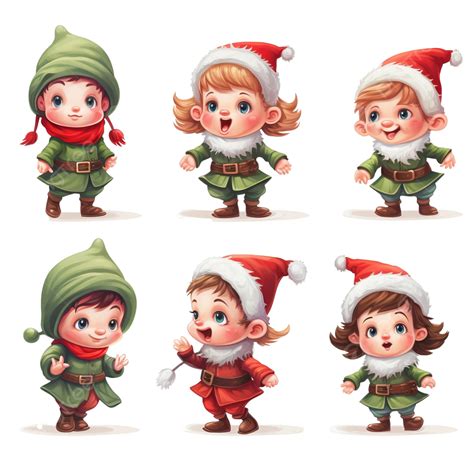 Christmas Elf, Baby Elves Santa Claus Helpers, Funny Winter Dwarf ...