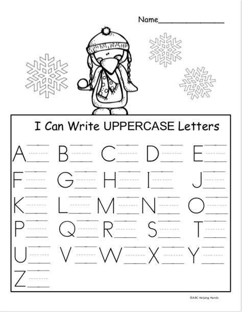 Free Winter Kindergarten Letter Writing Worksheet | Made By Teachers