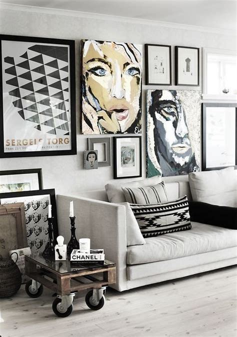 49 Black and White Living Room Ideas | Decor, Interior design, Wall art ...