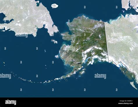 Alaska satellite map hi-res stock photography and images - Alamy