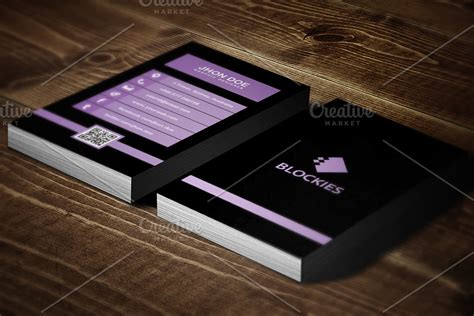 Minimalist Vertical Business Card | Creative Business Card Templates ~ Creative Market