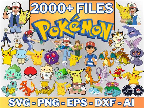 Pokemon Bundle, Pokemon Svg, Pokemon Cricut, Pokemon Png, Pikachu Svg ...