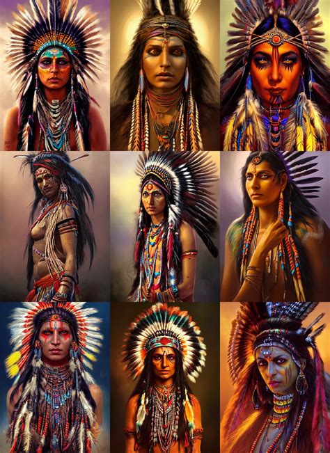 native indian goddess, vivid colors, dark shadows, | Stable Diffusion