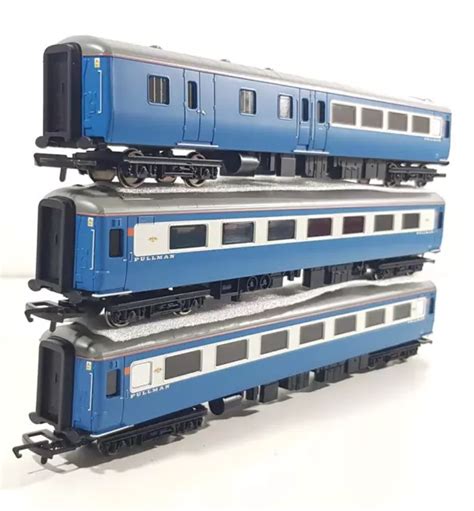 HORNBY OO CHINA - MINT SET OF 3, FM RAIL BLUE PULLMAN LIVERY Mk2 ...