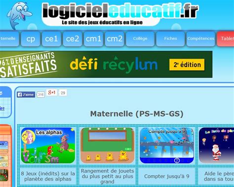 Jeux éducatifs en ligne: logicieleducatif.com - Outils numériques et handicap (mais pas que...)