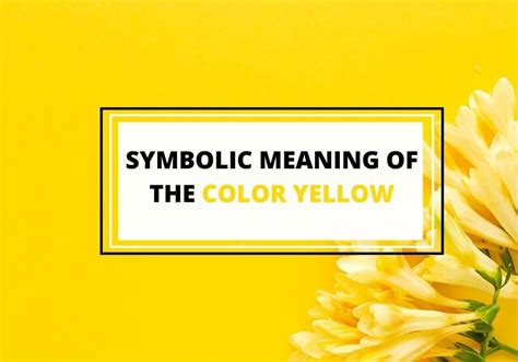 Symbolic Meaning of Yellow - Symbol Sage