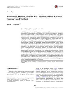 Economics, Helium, and the U.S. Federal Helium Reserve ... / economics-helium-and-the-u-s ...