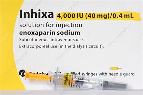 Enoxaparin anticoagulant drug - Stock Image - C058/5850 - Science Photo Library