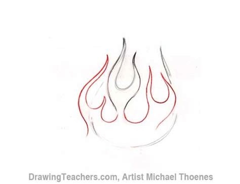 Realistic Fire Drawing Pencil