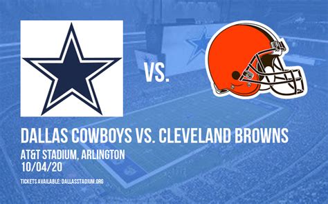 Dallas Cowboys vs. Cleveland Browns Tickets | 4th October | AT&T ...