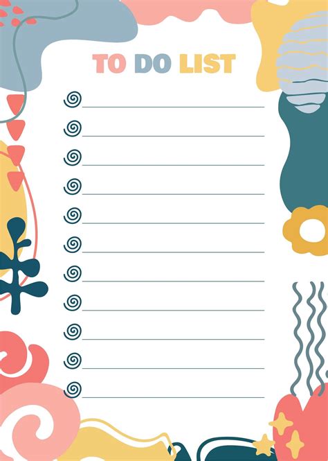 Cute Printable to Do List Template | To do lists printable, To do list ...