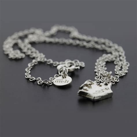 Princess crown necklace in sterling silver - Melt