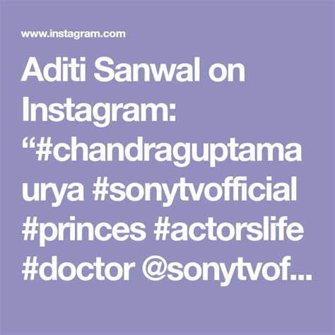 Aditi Sanwal on Instagram: “#chandraguptamaurya #sonytvofficial # ...