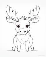 Free Printable Moose Coloring Pages sketch template