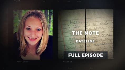 Watch the Dateline episode, “The Note,” now