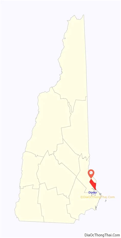 Map of Dover city, New Hampshire - Thong Thai Real