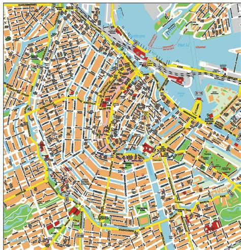 Map Of Amsterdam Tourist Attractions, Sightseeing & Tourist Tour ...