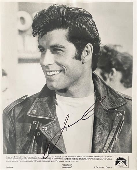 Grease John Travolta signed movie photo | EstateSales.org