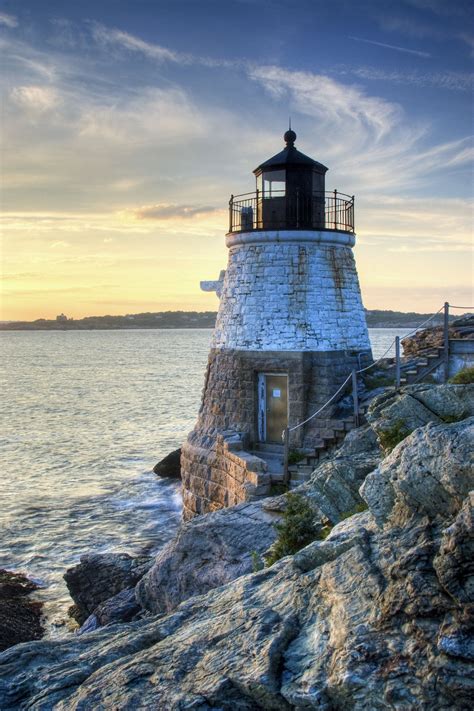 Castle Hill Light Sunset, Newport RI. | Rhode island travel, Castle ...