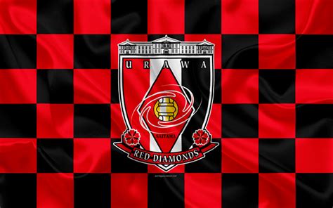 Download wallpapers Urawa Red Diamonds, 4k, logo, creative art, red ...