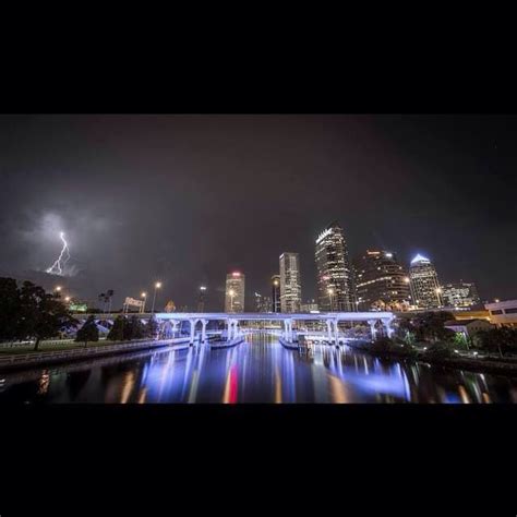 Downtown Tampa at night Lightning Strikes, Seattle Skyline, Tampa ...